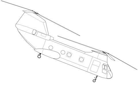 Boeing Ch 46 Sea Knight Helicopter Coloring Page